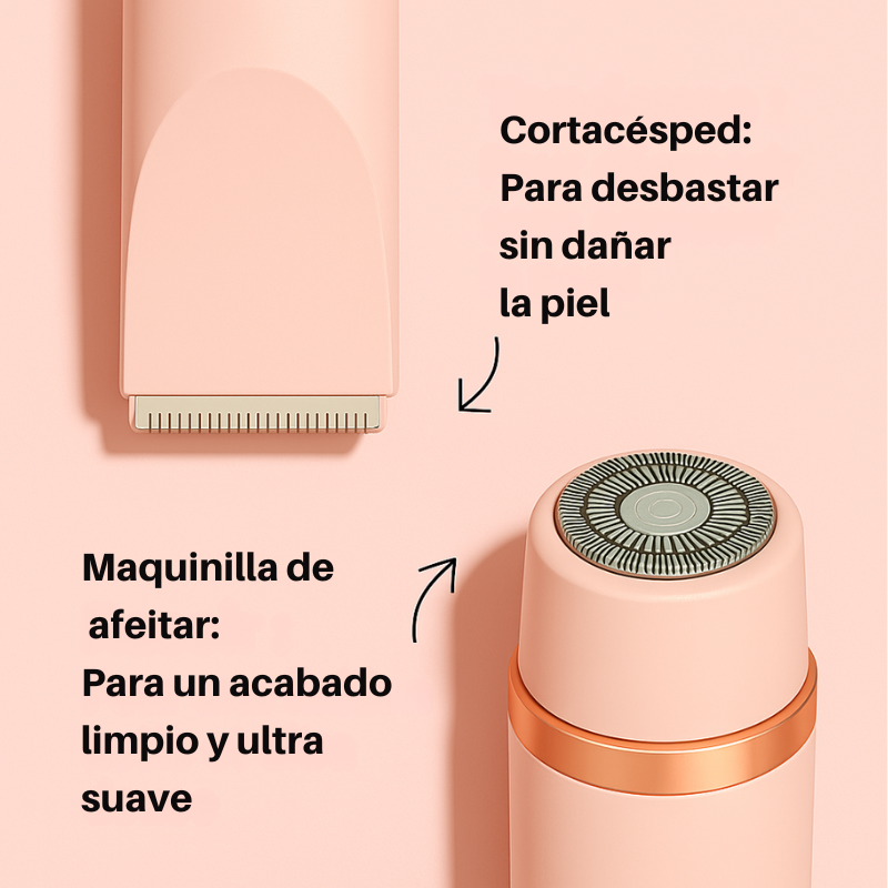 Maquinilla de afeitar eléctrica 2 en 1 para piel suave sin irritación